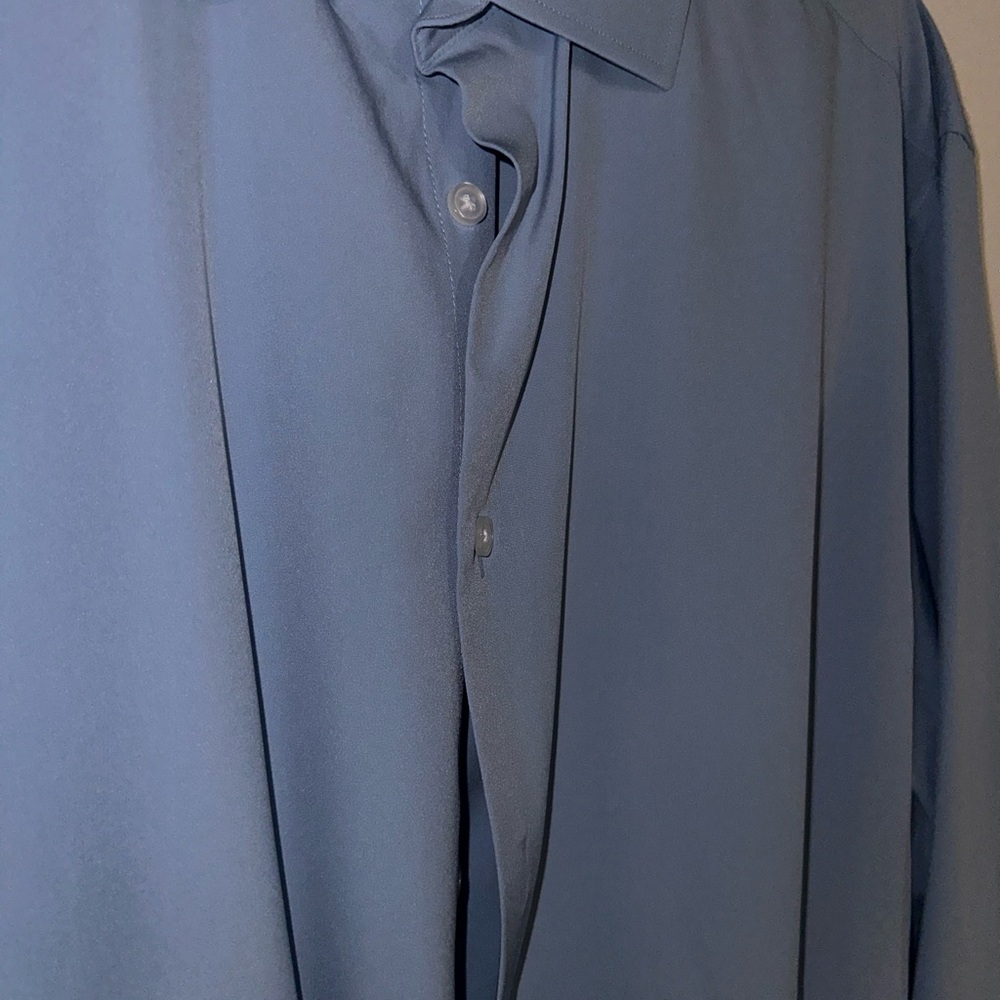 Performance Light Blue Men’s Button-Down Shirt - image 3